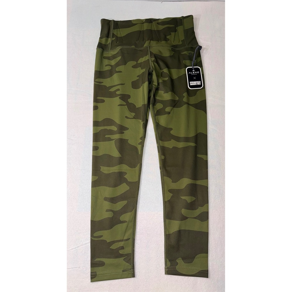 Alexo Athletica Springfield Armory Leggings Women Medium Green Camo NEW CC Carry